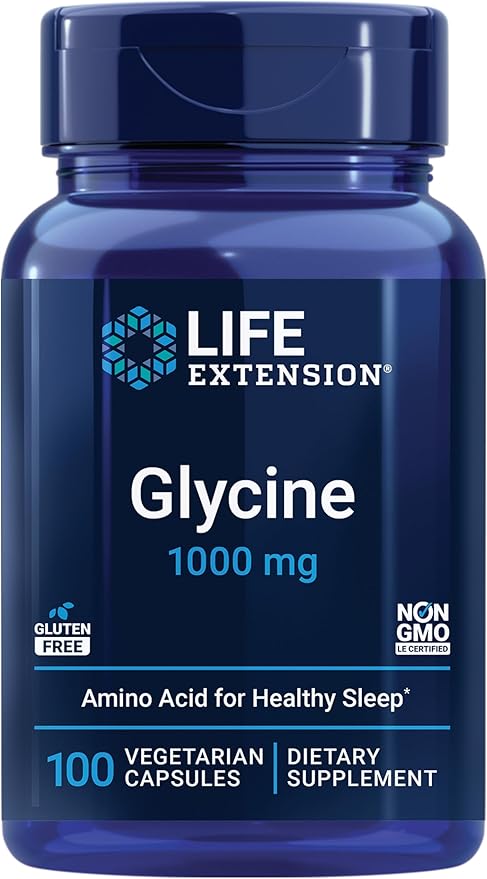 Life Extension Glycine 1000 mg, 100 Vegetarian Capsules