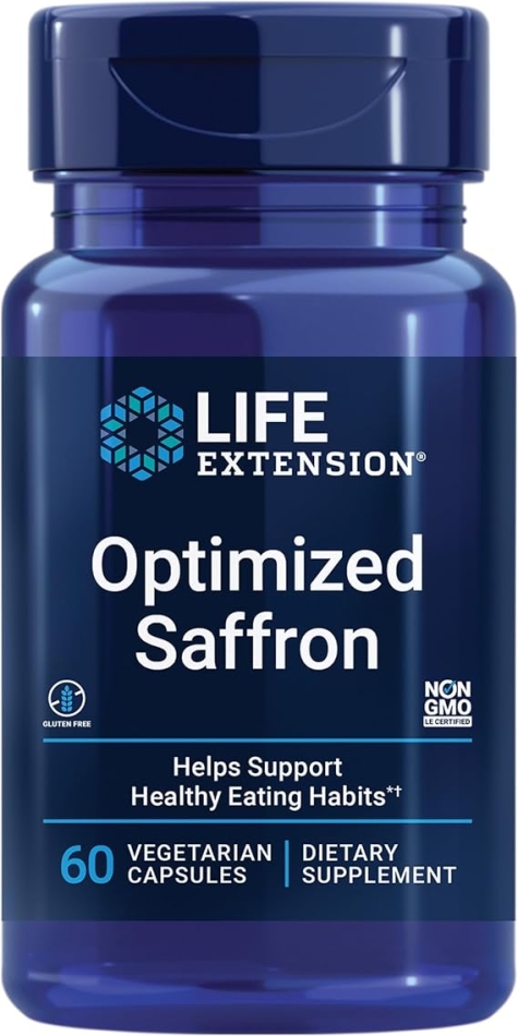 Life Extension Optimized Saffron with Satiereal, 60 Vegetarian Capsules