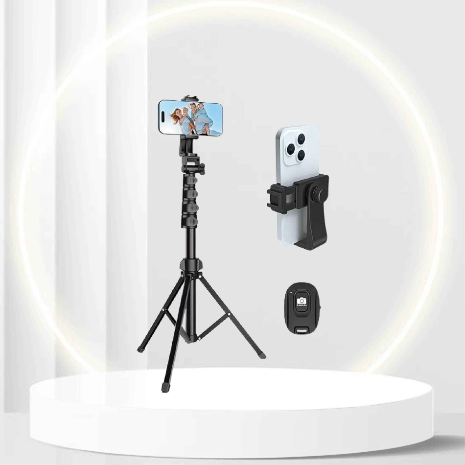 Liphisy 64â Tripod for Cell Phone & Camera, Phone Tripod with Remote and Phone Holder, Portable Tripod for iPhone, Phone Tripod for Video Recording, Cell Phone Tripod Mount Stand for Cellphone