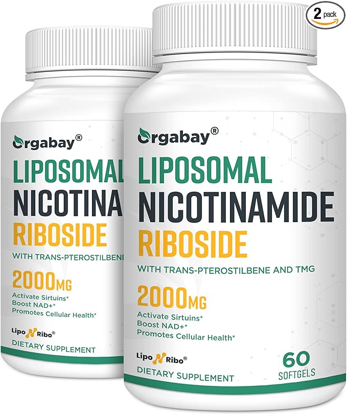 Liposomal Nicotinamide Riboside 2000 MG with TMG and Pterostilbene, Boosting NAD+, Support Healthy Aging, 120 Count