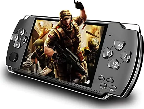 LKTINA 8GB 4.3ââ 1000 LCD Screen Handheld Portable Game Console, Built in 1200+Real Video Games with Media Player, for gba/gbc/SFC/fc/SMD Games, Best Gift for Kids and Adults -Black (Medium)