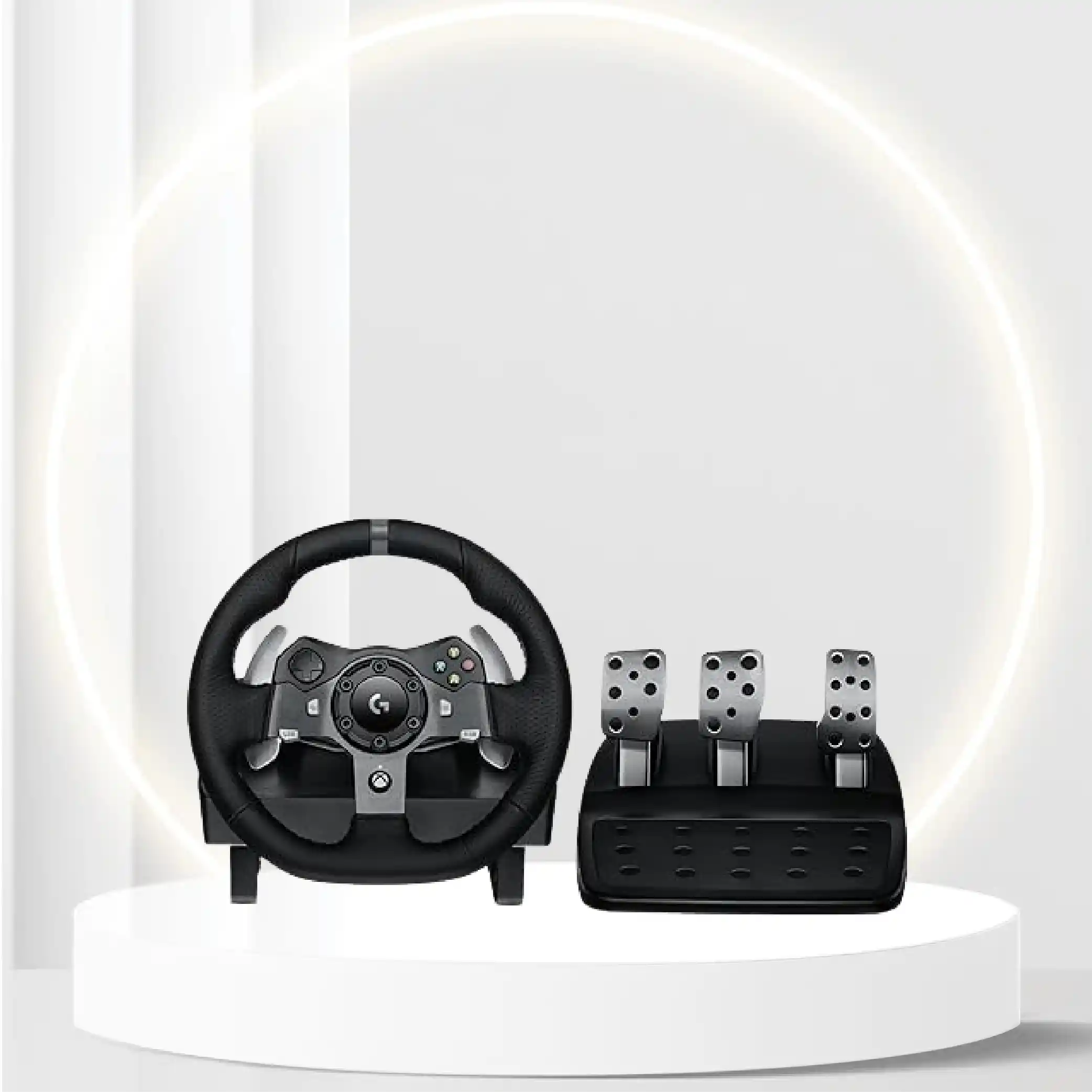 Logitech G920 Dual-Motor Feedback Driving Force Racing Wheel with Responsive Pedals for Xbox One - Black