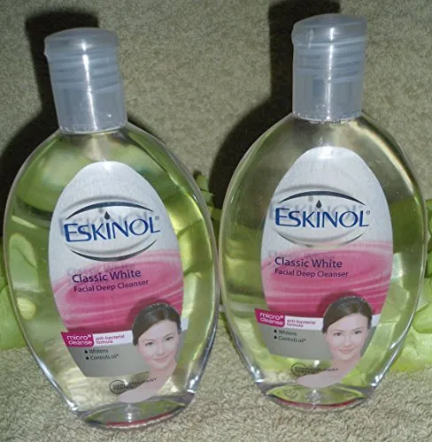 Lot of 2 Eskinol Classic White Whitening Facial Deep Cleanser 225ml (Total 450mL)