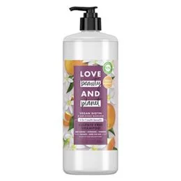 Love Beauty and Planet Sulfate-Free Shampoo Deep Cleanse, Hydrate, Strengthen, Volumize and Shine Vegan Biotin and Sun-Kissed Mandarin 5-in-1 Multi-Benefit Nourishing Shampoo 32 oz
