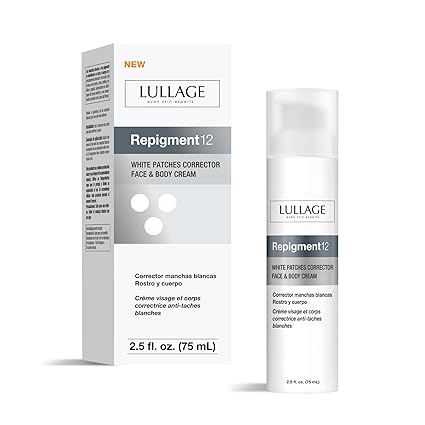 LULLAGE Repigment12 White Patches Corrector Cream for Dry Skin and Sensitive Skin, Paraben-Free Repigmentation Face and Body Cream for Women and Men, 2.5 Fl Oz
