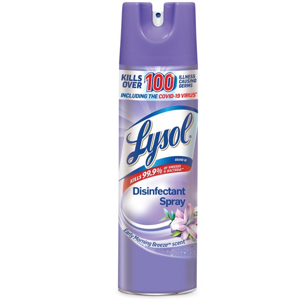 Lysol Disinfectant Spray, Early Morning Breeze, 19oz, Tested and Proven to Kill COVID-19 Virus, Packaging May Varyâ