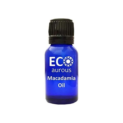 Macadamia Oil 100% Natural, Organic & Vegan Macadamia Carrier Oil | Pure Macadamia Oil By Eco Aurous (0.50 oz, 15 ml)
