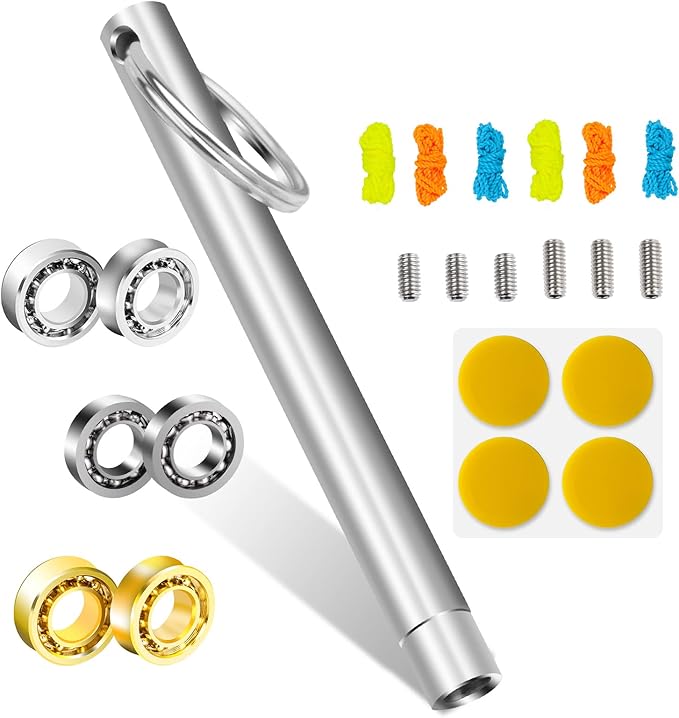 MAGICYOYO Complete Yoyo Bearing Pack - Golden Unresponsive + Size C Responsive + Removal Tool + 6 Strings + 6 Axles