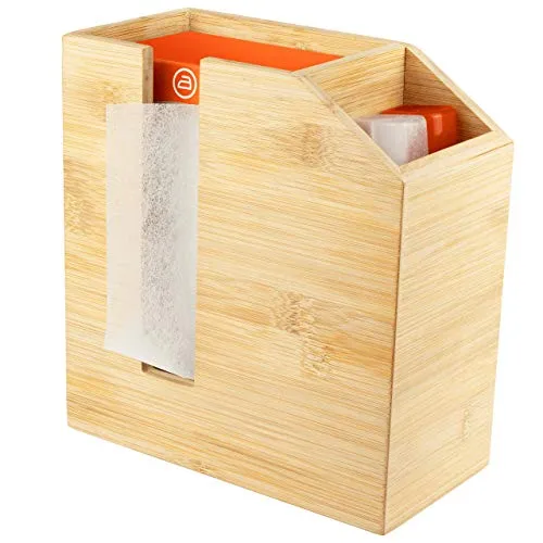 Magnetic Bamboo Laundry Softener Dispenser or Dryer Ball Holder with Bonus Storage! by UpTrend Design. Store Dryer Sheets, Dryer Balls, Bleach Pens + More. Laundry Room Organization and Storage