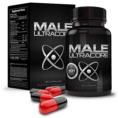 Male UltraCore - High Potency Testosterone Booster for Men - New & Improved Formula - with 2800mgs of Vi-Pex and S.T.E.M. Technology - (120 caps per Bottle)
