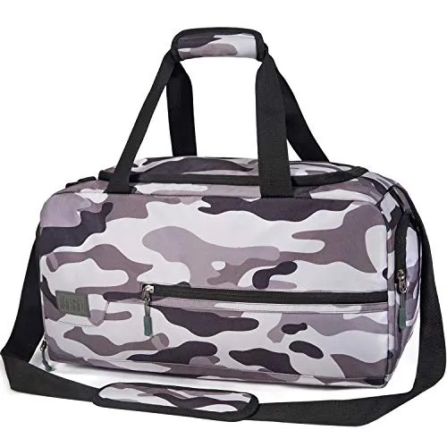 MarsBro Water Resistant Sports Gym Travel Weekender Duffel Bag with Shoe Compartment (camouflage)