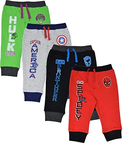 Marvel Avengers Black Panther Hulk Spiderman Baby Boys Pants 3-6 Months