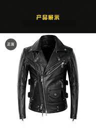 Mauroicardi Spring Autumn Black Leather Biker Jacket for Men Style 2021 Long Sleeve Zipper Plus Size Fashion Men Clothing 5xl