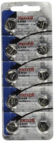 Maxell LR44 Batteries 10 Pack NEW holographic packaging