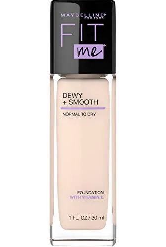 Maybelline New York Fit Me Dewy + Smooth Foundation Makeup, Fair Ivory, 1 Fl. Oz (Pack of 1)
