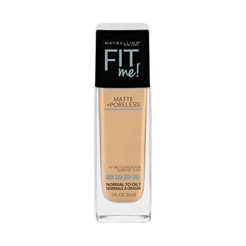 Maybelline New York Fit Me! Matte + Poreless Foundation, Classic Ivory [120] 1 oz (Pack of 5)
