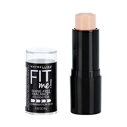 Maybelline New York Fit Me! Shine Free Stick Foundation, Porcelain [110] 0.32 oz (Pack of 2)