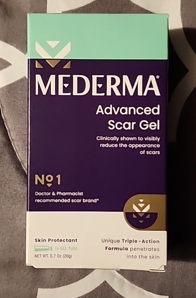 Mederma Advanced Scar Gel Unique Triple-Action 0.7oz./20g New In Box Exp 10/2024