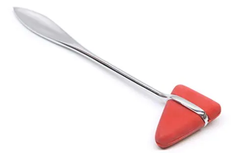 Medical Reflex Taylor Percussion Red Rubber Hammer, 19 cm, Chrome Plated