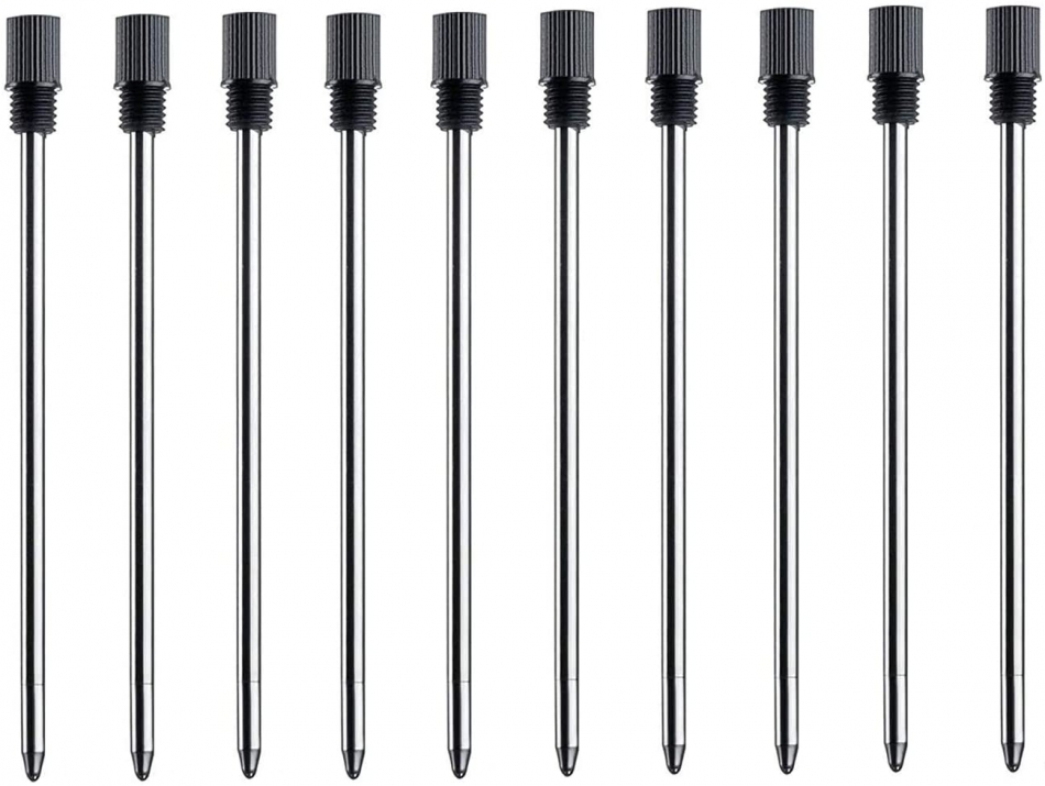 MengRan 2.75'' Ballpoint Pen refills for Swarovski Pen and other Brand Diamond Crystal Stylus Pens (10 pcs Black ink)