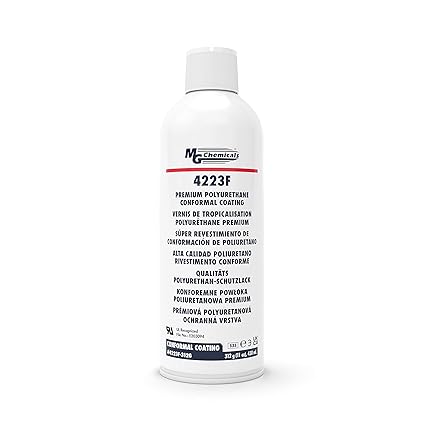MG Chemicals 4223F-312G Premium Polyurethane Conformal Coating, 11 oz, Aerosol, Clear