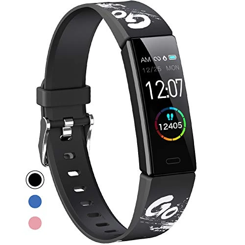 Mgaolo Slim Fitness Tracker, IP68 Waterproof Activity Tracker with Blood Pressure Heart Rate Sleep Monitor,Sport Health Fit Smart Watch with Pedometer Step Counter for Fitbit Android iPhone(Black)