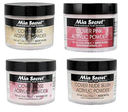Mia Secret Cover Acrylic Powder 4 Pc Set - 2 oz Beige/Nude/Pink/Rose