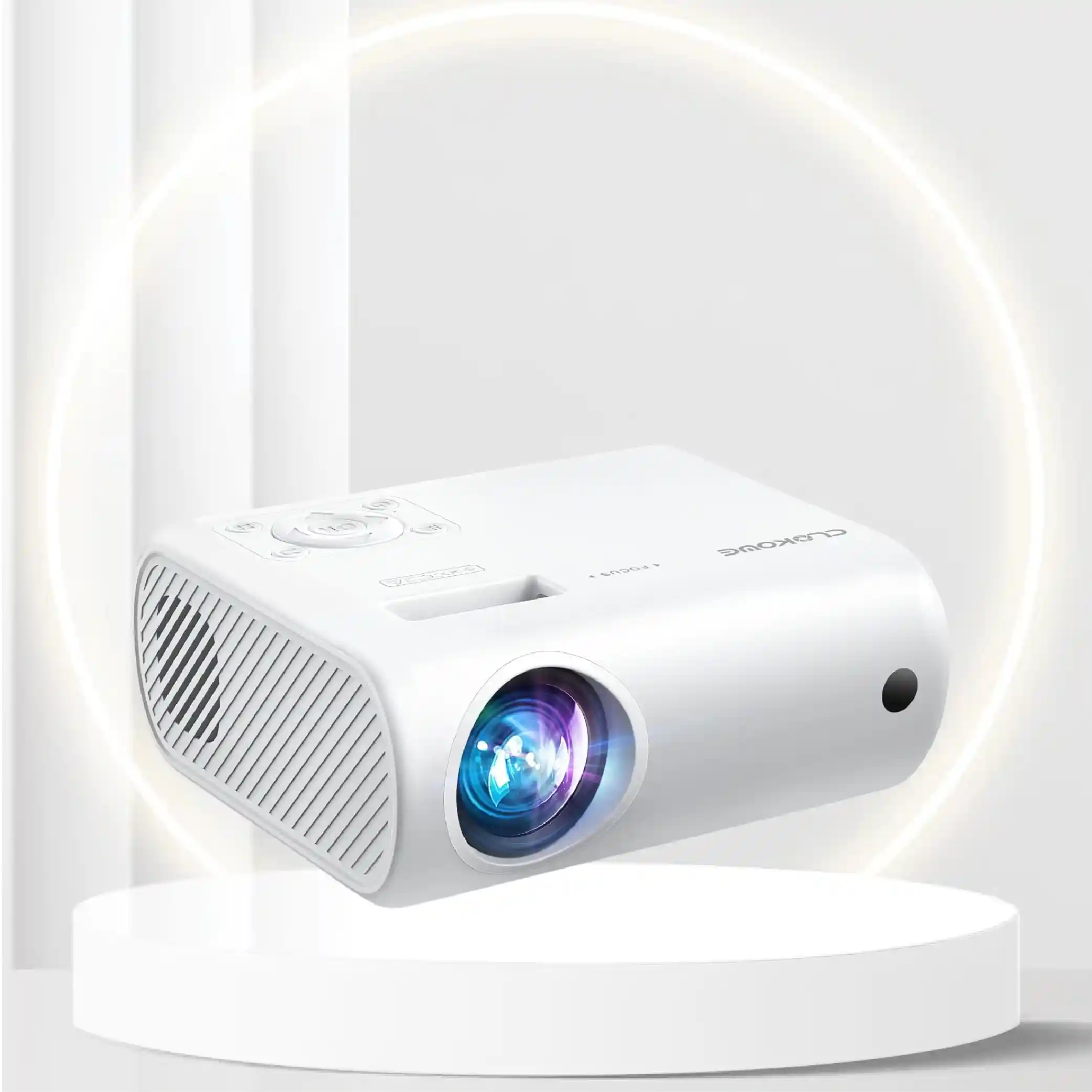 Mini Projector, CLOKOWE 2024 Upgraded Portable Projector with 9000 Lux and Full HD 1080P, Movie Projector Compatible with iOS/Android Phone/Tablet/Laptop/PC/TV Stick/Box/USB Drive/Game Console