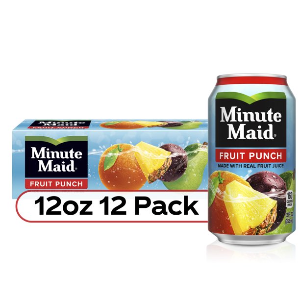 Minute Maid Fruit Punch, Made w/ Real Fruit Juice, 12 fl oz, 12 Pack