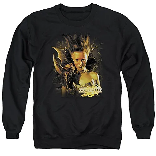 Mirrormask Queen of Shadows Unisex Adult Crewneck Sweatshirt for Men and Women, X-Large Black