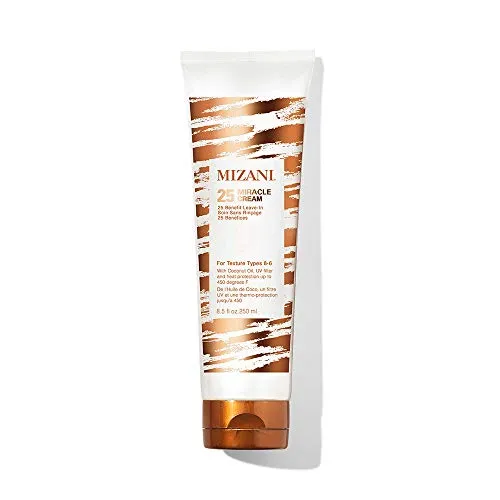 MIZANI 25 Miracle Leave-In Cream | Adds Lightweight Moisture & Touchable Softness | with Coconut Oil | for Curly Hair | 8.5 Fl Oz