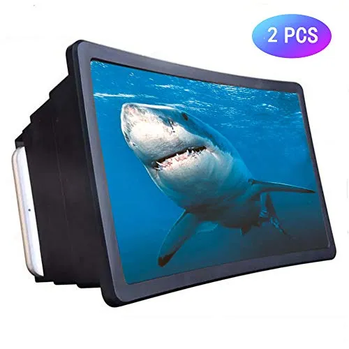 Mobile Phone Screen Magnifier, 7-Inch Mobile Phone Holder, Acrylic Lens Eye Protection Magnifier, 3D Mobile Phone Screen Magnifier Holder Home Portable