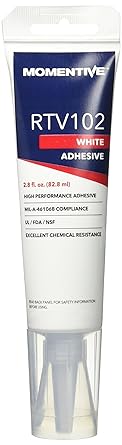 Momentive-RTV102-2.8 RTV102 One Part Silicone Sealant, 2.8 Ounce Tube, White