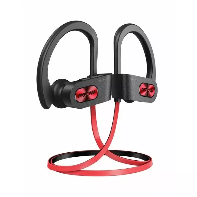 Mpow Flame S Headphones Earbuds Sport Ear Hook APTX HD Qualcomm - BH088A Red