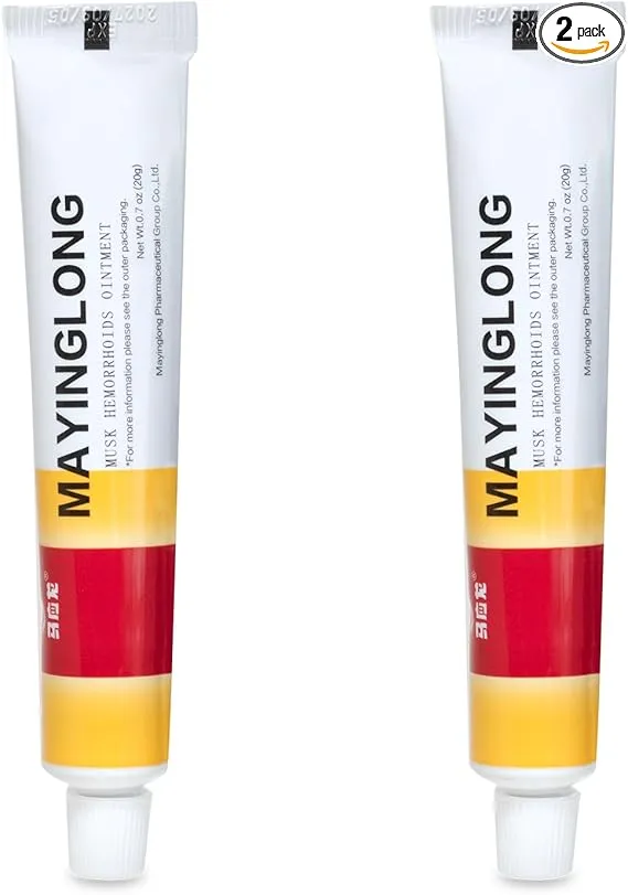 Musk Hemorrhoids Ointment (2 x 20g Tubes), 40g Maximum Strength Formula for Hemorrhoidal Fast Relief, Soothes Itching, Burning & Discomfort - Fast-Acting Relief (1.4 oz Total)