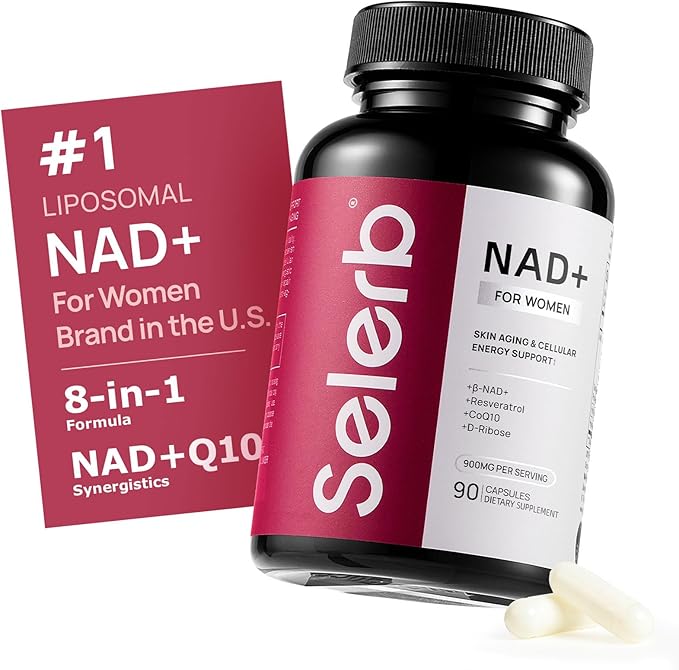 NAD+ Supplement for Women - NMN Alternative with Î²-NAD+, Trans-Resveratrol, CoQ10, D-Ribose - Promotes Cellular Renewal, Energy, and Radiant Skin Health - 90 Capsules