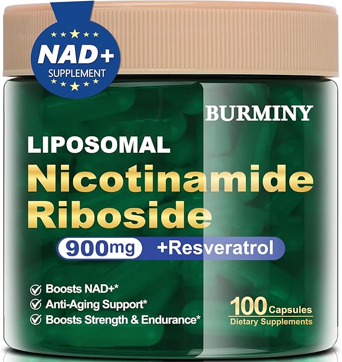NAD Supplement, NAD Nicotinamide Riboside Resveratrol 900mg - NMNH Supplement Alternative - High Purity Liposomal NR Supplements for Anti-Aging, Energy, Focus - 50 Day Supply