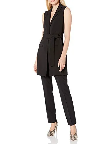 Nanette Nanette Lepore Women's Sleeveless Trench Jacket, Black, 6