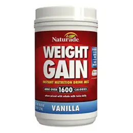 Naturade Weight Gain Instant Nutrition Drink Mix, Vanilla, 40 OZ (Pack Of 2)
