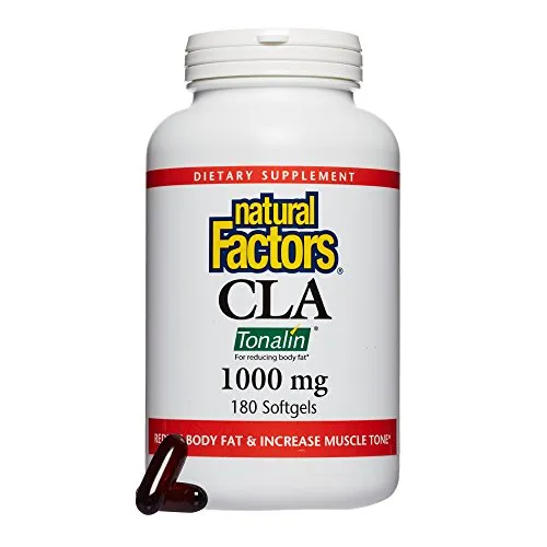 Natural Factors, CLA Tonalin 1000 mg, Supports Healthy Muscle Mass and Weight Management, 180 softgels (90 servings)