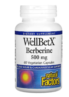 Natural Factors, WellBetX Berberine, 500 mg, 60 Vegetarian Capsules