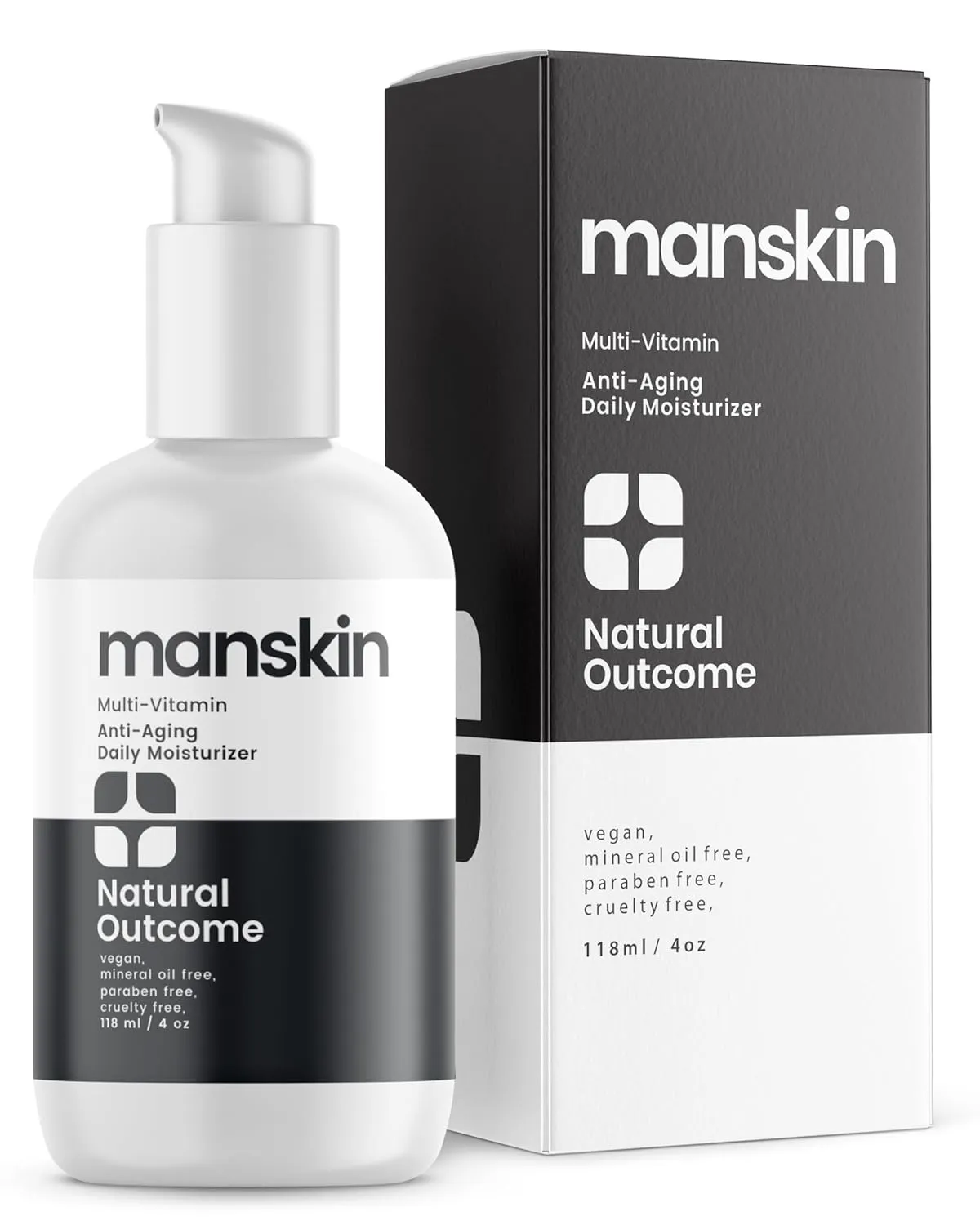 natural outcome Man Skin Moisturizer | Men's Face Cream Moisturizer | Anti Aging Daily face kit, Cleanser, Toner and Moisturizer (4 Oz)