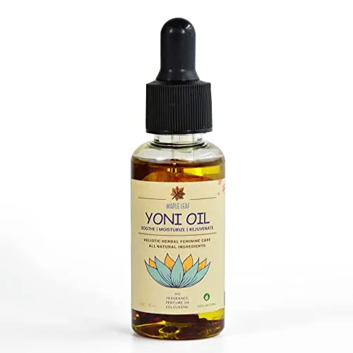 Natural Yoni Oil,Feminine Oil,Eliminates Odor,Restores PH Balance,Reliefs Itching,Care,100% Organic,Herbal Yoni Blend Made with Rose,Lavender,Mugwort Leaf,Magnolia,Officinalis,Angelica Oil (1 fl oz)