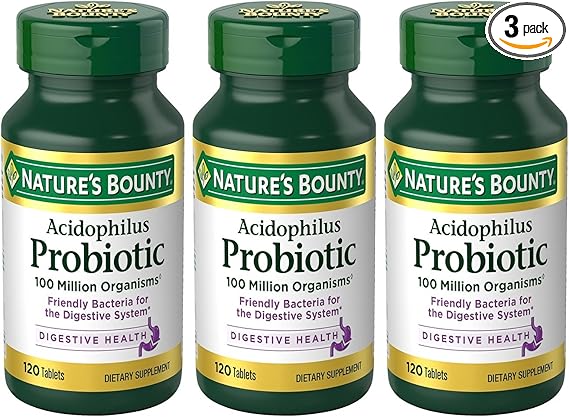 Nature's Bounty Acidophilus Probiotic , 120 Count (Pack of 3) Click to see full view Nature's Bounty Acidophilus Probiotic , 120 Count (Pack of 3)
