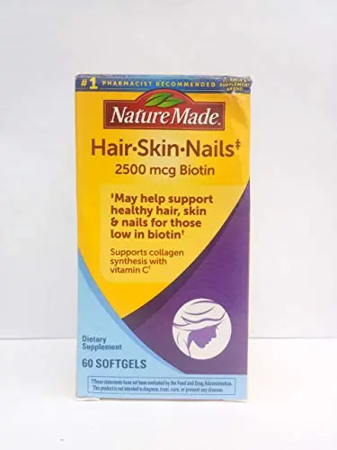 Nature Made Hair, Skin & Nails w. 2500 mcg of Biotin Softgels 60 Ct