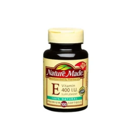 Nature Made Natural Vitamin E 400IU, 100 Softgels (Pack of 2)
