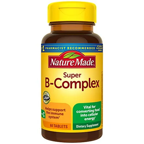 Nature Made Super B-Complex Tablets, 60 Count for Metabolic Healthï¿½ (Packaging May Vary) (2734)