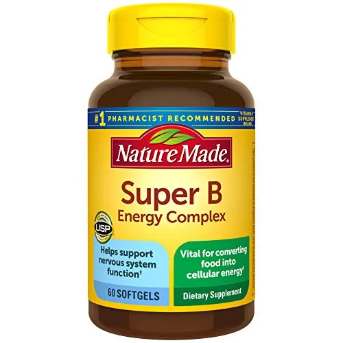 Nature Made Super B Energy Complex Softgels, 60 Count for Metabolic Healthï¿½ (Packaging May Vary)