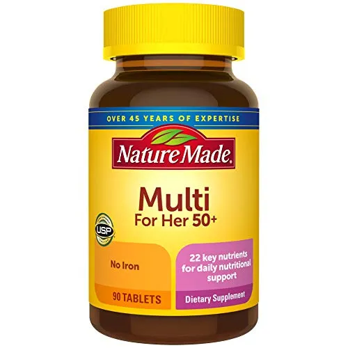 Nature Made Women's Multivitamin 50+ Tablets, 90 Count for Daily Nutritional Support
