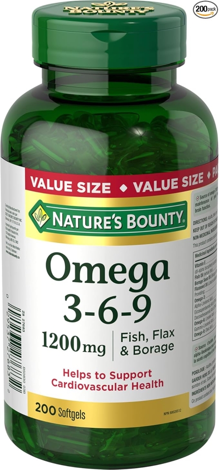 Nature's Bounty Omega-3-6-9 1200mg 200 count